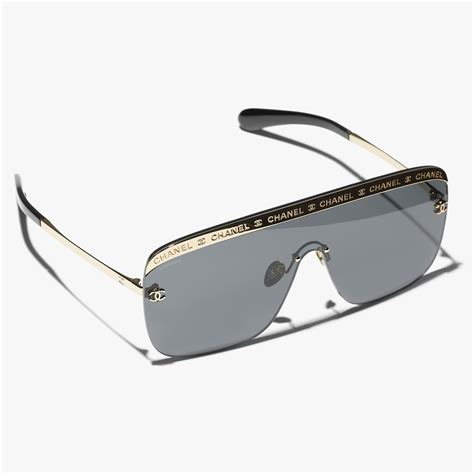 chanel shield sunglasses gold|chanel shield sunglasses vintage.